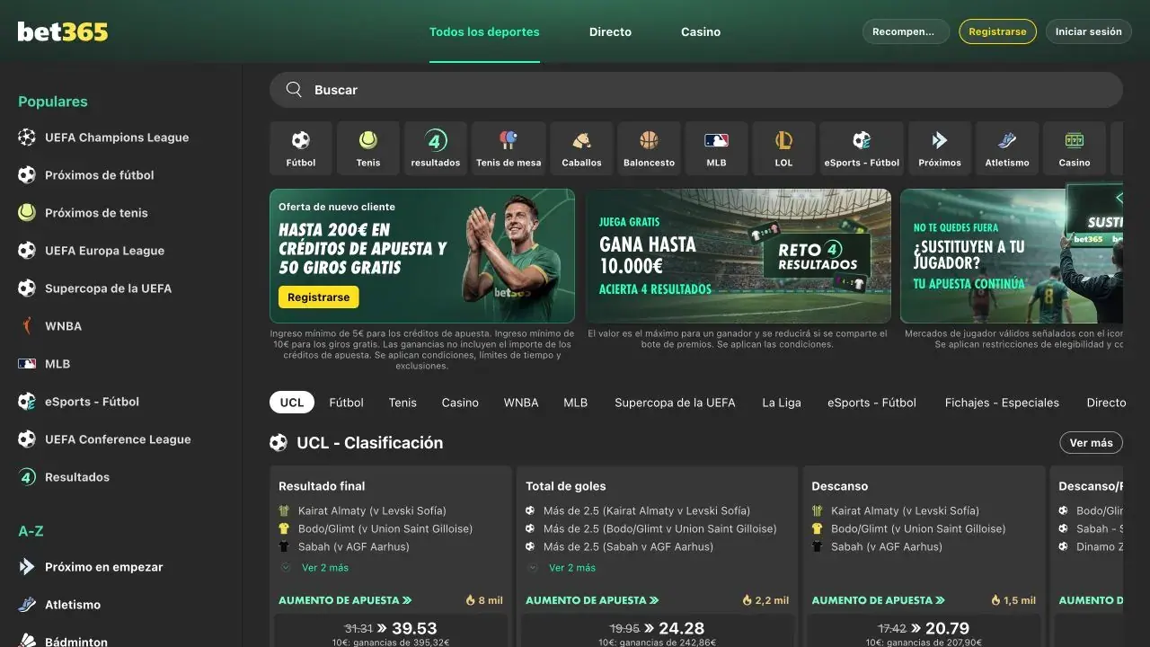 Portada de bet365