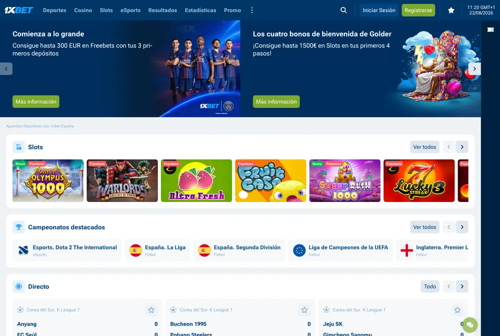 Portada de 1xBet España