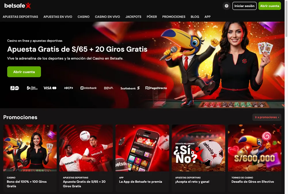 Portada de Betsafe Perú