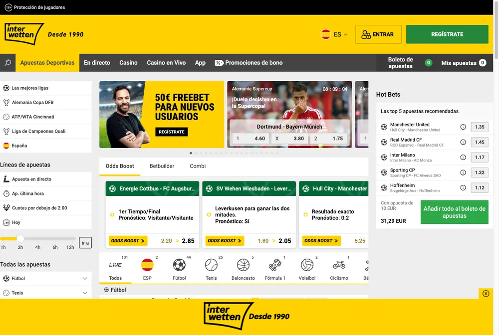 Portada de Interwetten España