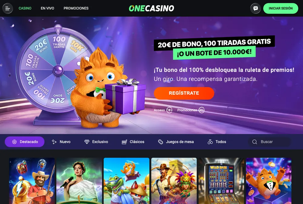 Portada de OneCasino España