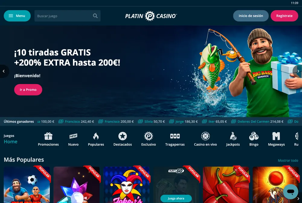 Portada de Platincasino España