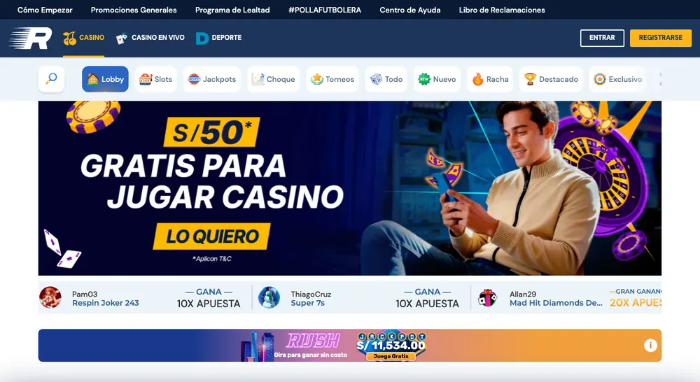Portada de Rushbet en Perú