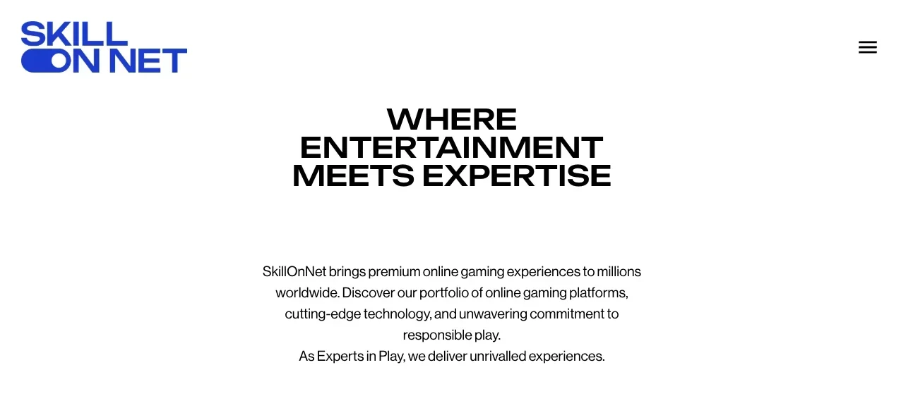 Captura de la web corporativa de SkillOnNet, el grupo dueño de PlayUZU
